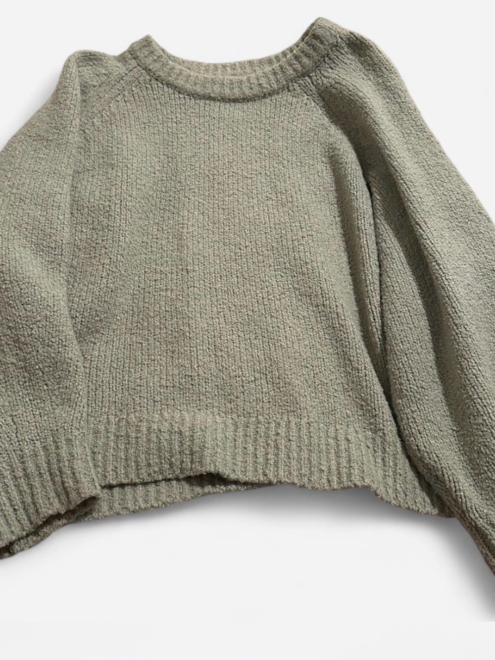Banana Republic Olive Green Cozy Crewneck Women's Sweater